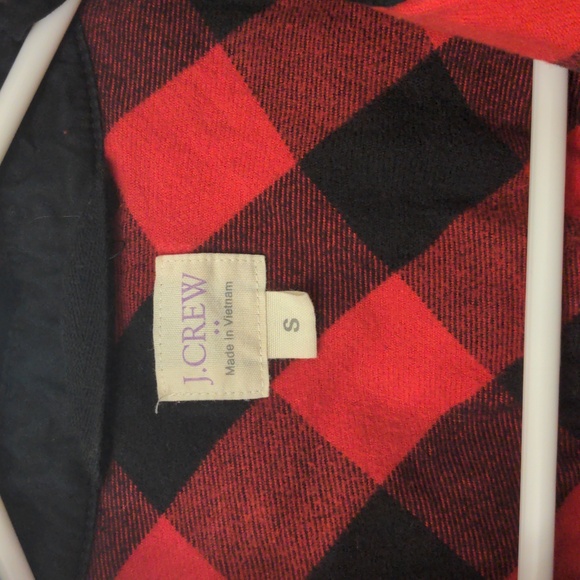 J. Crew Half-zip Buffalo Plaid Flannel - Picture 3 of 5